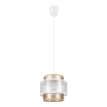 Lámpara colgante GABI 1xE27/60W/230V dorado/blanco diá. 20 cm
