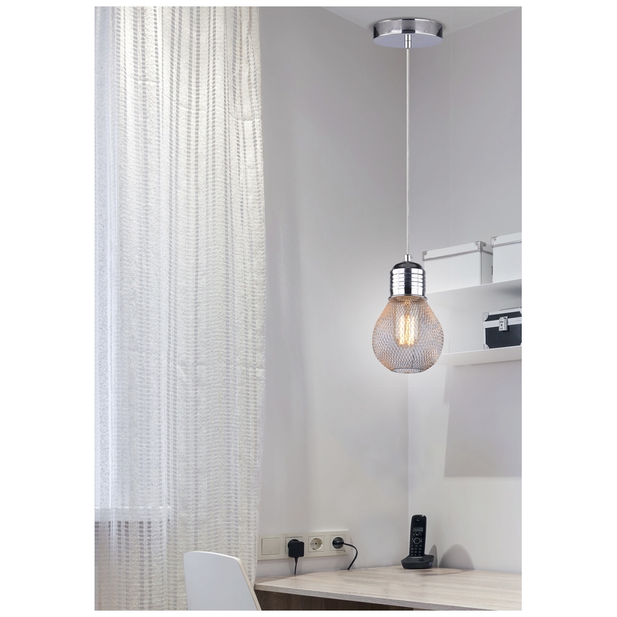 Lámpara colgante GLIVA 1xE27/60W/230V