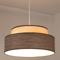 Lámpara colgante GRACE 1xE27/60W/230V diá. 40 cm color crema/marrón