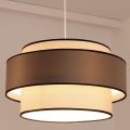 Lámpara colgante GRACE 1xE27/60W/230V diá. 40 cm color crema/marrón