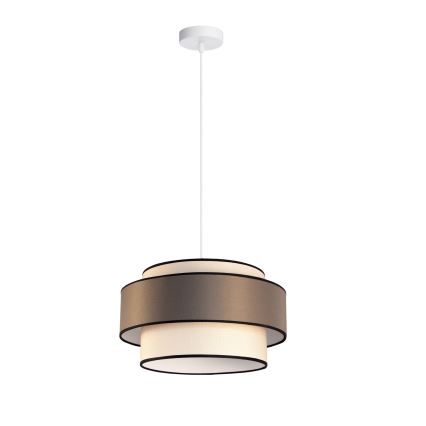 Lámpara colgante GRACE 1xE27/60W/230V diá. 40 cm color crema/marrón