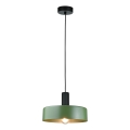 Lámpara colgante HAKI 1xE27/60W/230V Verde/negro