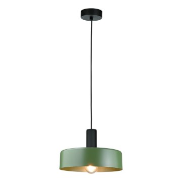 Lámpara colgante HAKI 1xE27/60W/230V Verde/negro