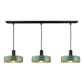 Lámpara colgante HAKI 3xE27/60W/230V Verde/negro