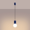 Lámpara colgante HALO 1xG9/8W/230V diá. 12 cm azul