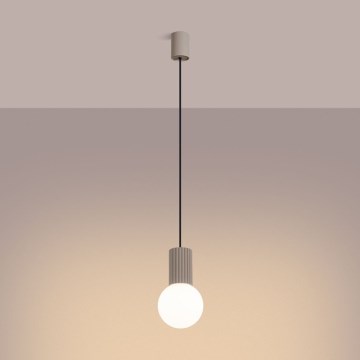 Lámpara colgante HALO 1xG9/8W/230V diá. 12 cm beige