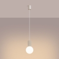 Lámpara colgante HALO 1xG9/8W/230V diá. 12 cm color crema