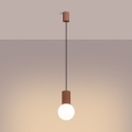 Lámpara colgante HALO 1xG9/8W/230V diá. 12 cm marrón