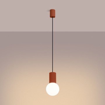 Lámpara colgante HALO 1xG9/8W/230V diá. 12 cm naranja