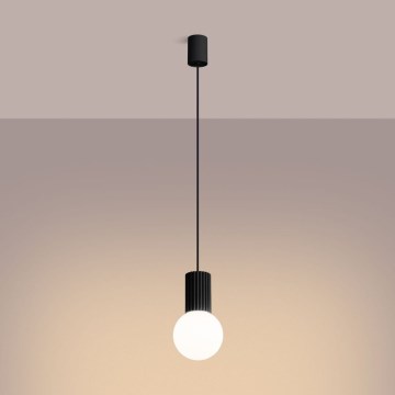 Lámpara colgante HALO 1xG9/8W/230V diá. 12 cm negro