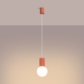 Lámpara colgante HALO 1xG9/8W/230V diá. 12 cm rosa