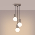 Lámpara colgante HALO 3xG9/8W/230V diá. 25 cm beige