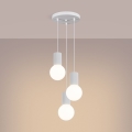 Lámpara colgante HALO 3xG9/8W/230V diá. 25 cm blanco