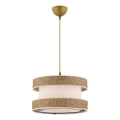 Lámpara colgante HALO con cable 1xE27/60W/230V crema/beige