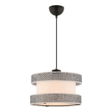 Lámpara colgante HALO con cable 1xE27/60W/230V crema/gris