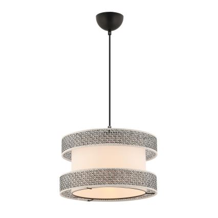 Lámpara colgante HALO con cable 1xE27/60W/230V crema/gris