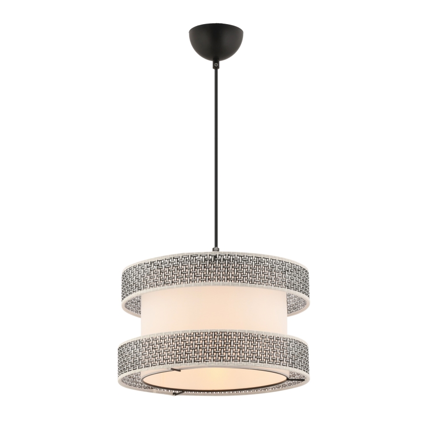Lámpara colgante HALO con cable 1xE27/60W/230V crema/gris