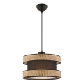 Lámpara colgante HALO con cable 1xE27/60W/230V marrón/beige