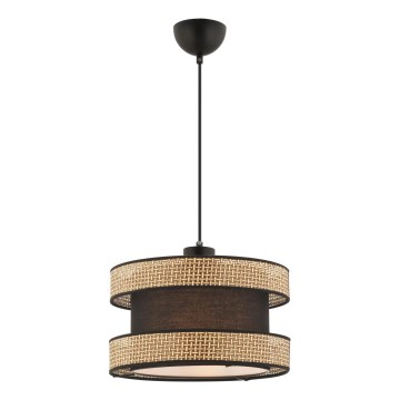 Lámpara colgante HALO con cable 1xE27/60W/230V marrón/beige
