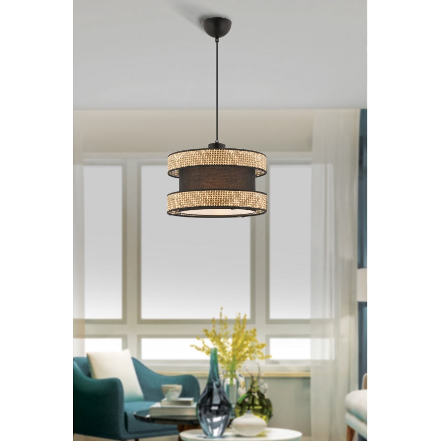 Lámpara colgante HALO con cable 1xE27/60W/230V marrón/beige