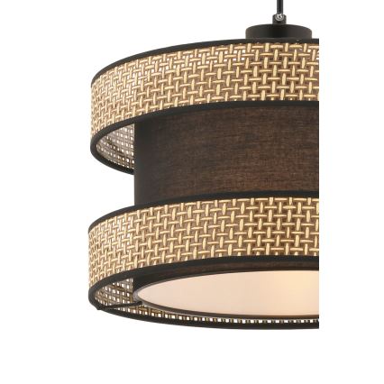 Lámpara colgante HALO con cable 1xE27/60W/230V marrón/beige