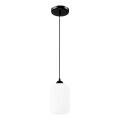 Lámpara colgante HARMA 1xE27/15W/230V diá. 14 cm blanco/negro