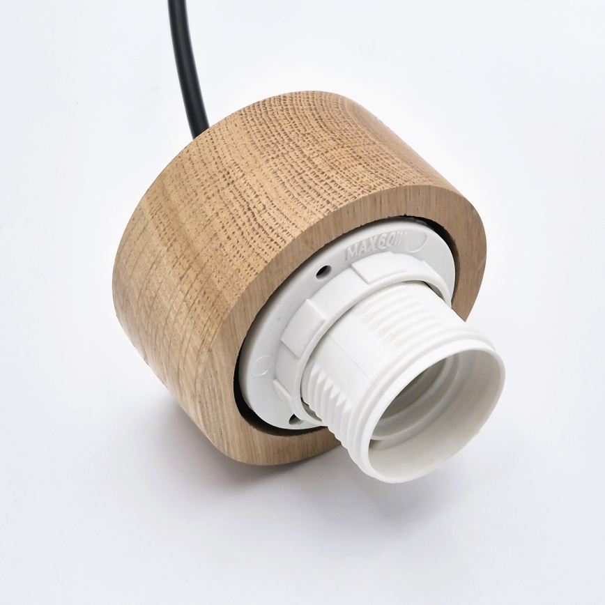 Lámpara colgante HARMONY 1xE27/15W/230V diá. 20 cm blanco/roble