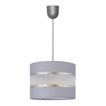 Lámpara colgante HELEN 1xE27/15W/230V diá. 20 cm gris/plata