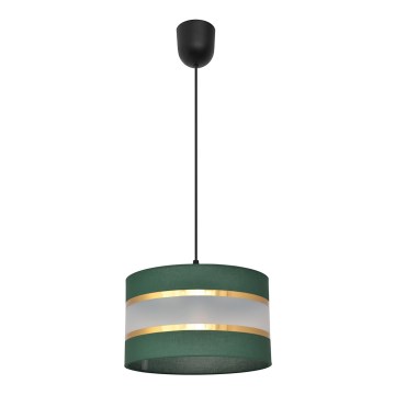 Lámpara colgante HELEN 1xE27/15W/230V diá. 25 cm verde/dorado