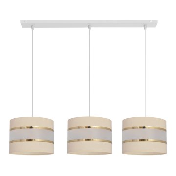 Lámpara colgante HELEN 3xE27/15W/230V crema