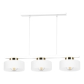 Lámpara colgante IGNIA con cable 3xE27/60W/230V blanco/dorado