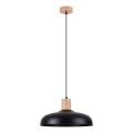 Lámpara colgante INDY 1xE27/15W/230V diá. 38 cm negro