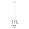 Lámpara colgante infantil con cable STARS 1xE27/20W/230V negra/blanca