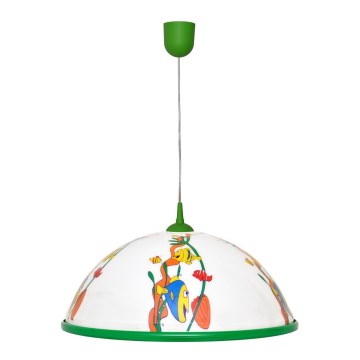 Lámpara colgante infantil FISH 1x27/15W/230V