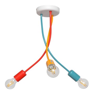 Lámpara colgante infantil HARVARD 3xE27/15W/230V