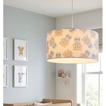 Lámpara colgante infantil KIDS ROOM 1xE27/60W/230V, Ø 40 cm, diseño osito
