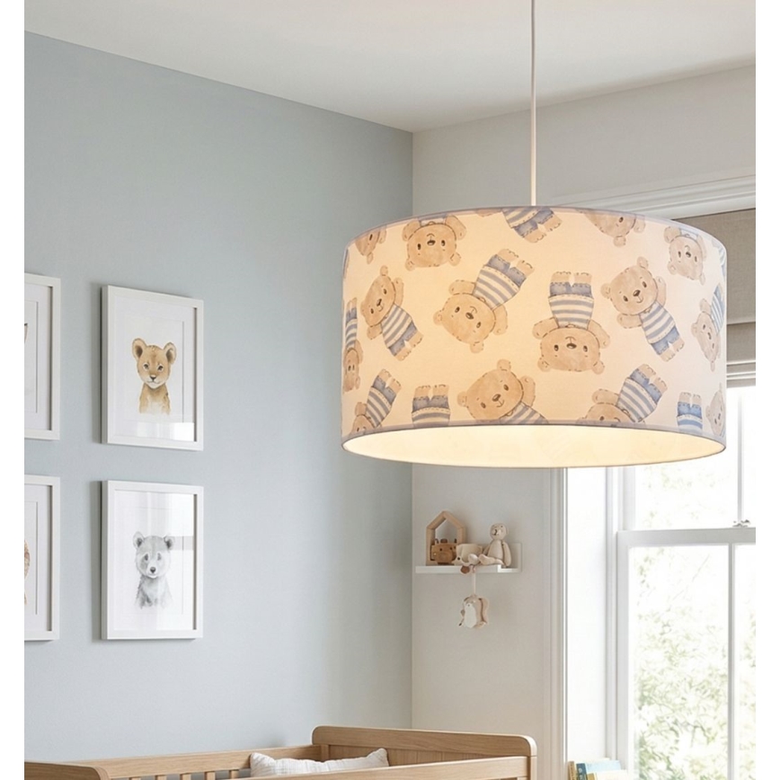 Lámpara colgante infantil KIDS ROOM 1xE27/60W/230V, Ø 40 cm, diseño osito