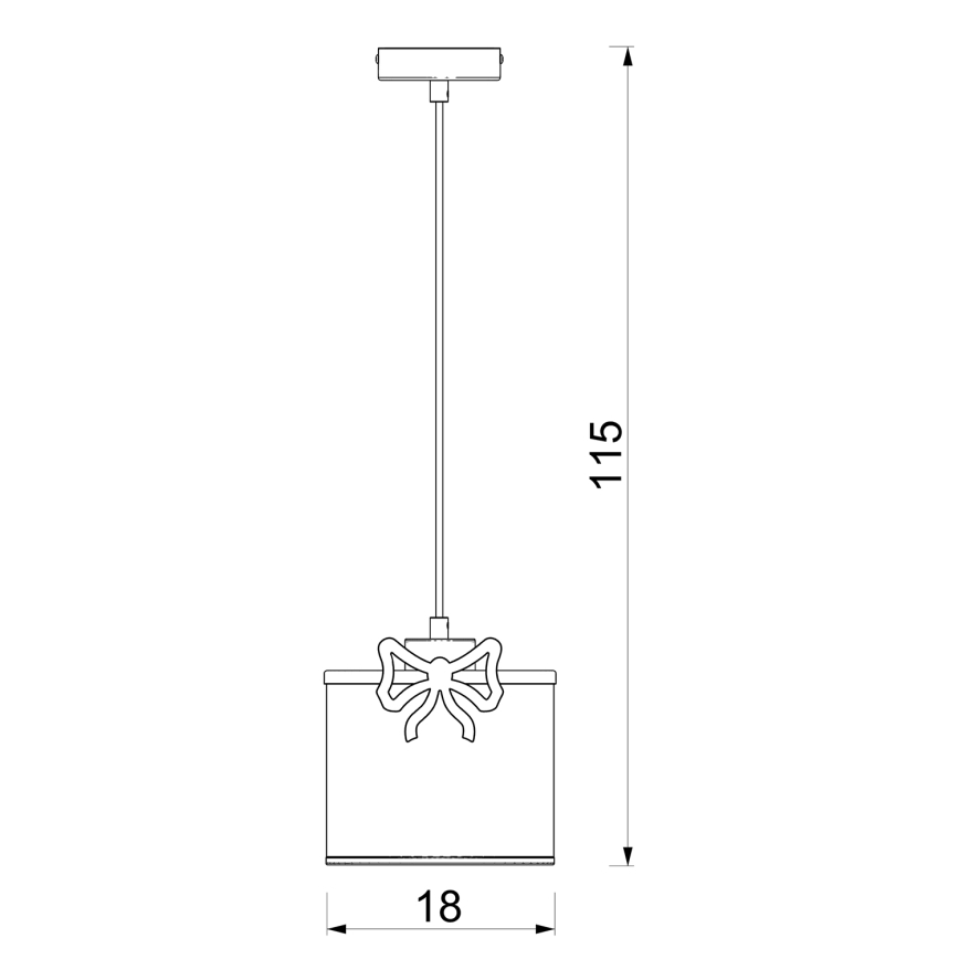 Lámpara colgante infantil SWEET 1xE27/15W/230V blanco/rojo/Arco