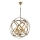 Lámpara colgante IRONBALL con cadena 6xE27/40W/230V, dorada