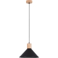 Lámpara colgante JAGA 1xE27/15W/230V diá. 30 cm negro