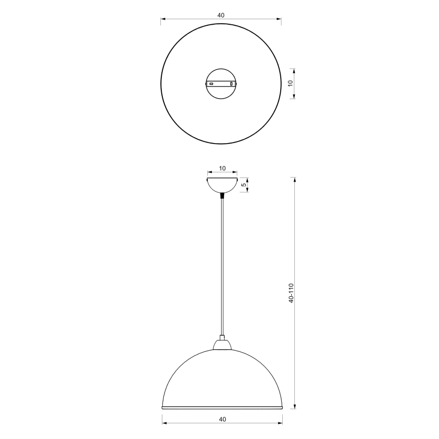 Lámpara colgante KITCHEN 1xE27/15W/230V blanco/cromo brillante