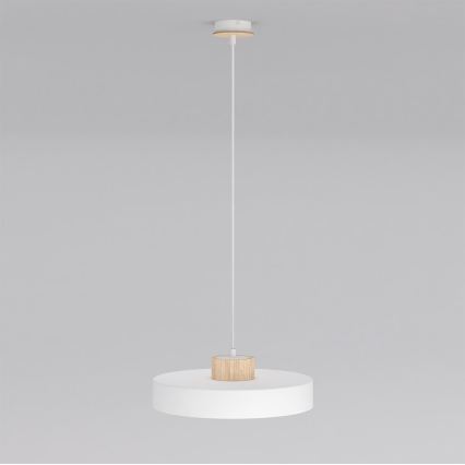 Lámpara colgante KIVI con cable 1xE27/15W/230V blanca