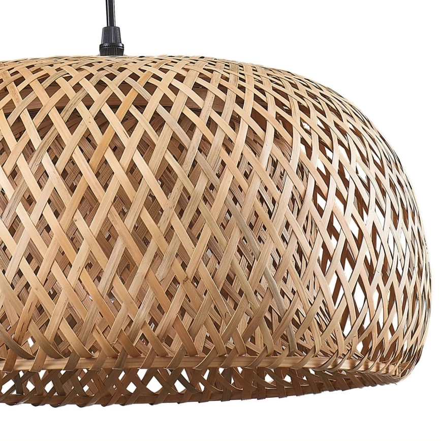 Lámpara colgante KORFU 1xE27/20W/230V diá. 38 cm bambú