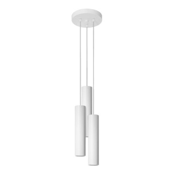 Lámpara colgante LAGOS 3xGU10/10W/230V blanco