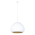 Lámpara colgante LAVA 1xE27/15W/230V blanco/dorado