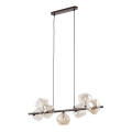 Lámpara colgante LAVA 7xG9/8W/230V bronce/beige ahumado