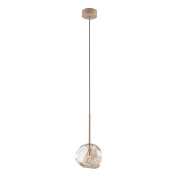 Lámpara colgante LAVA con cable 1xG9/8W/230V beige/beige ahumado