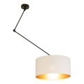 Lámpara colgante LED ajustable con varilla GORTA 1xE27/60W/230V blanco/dorado