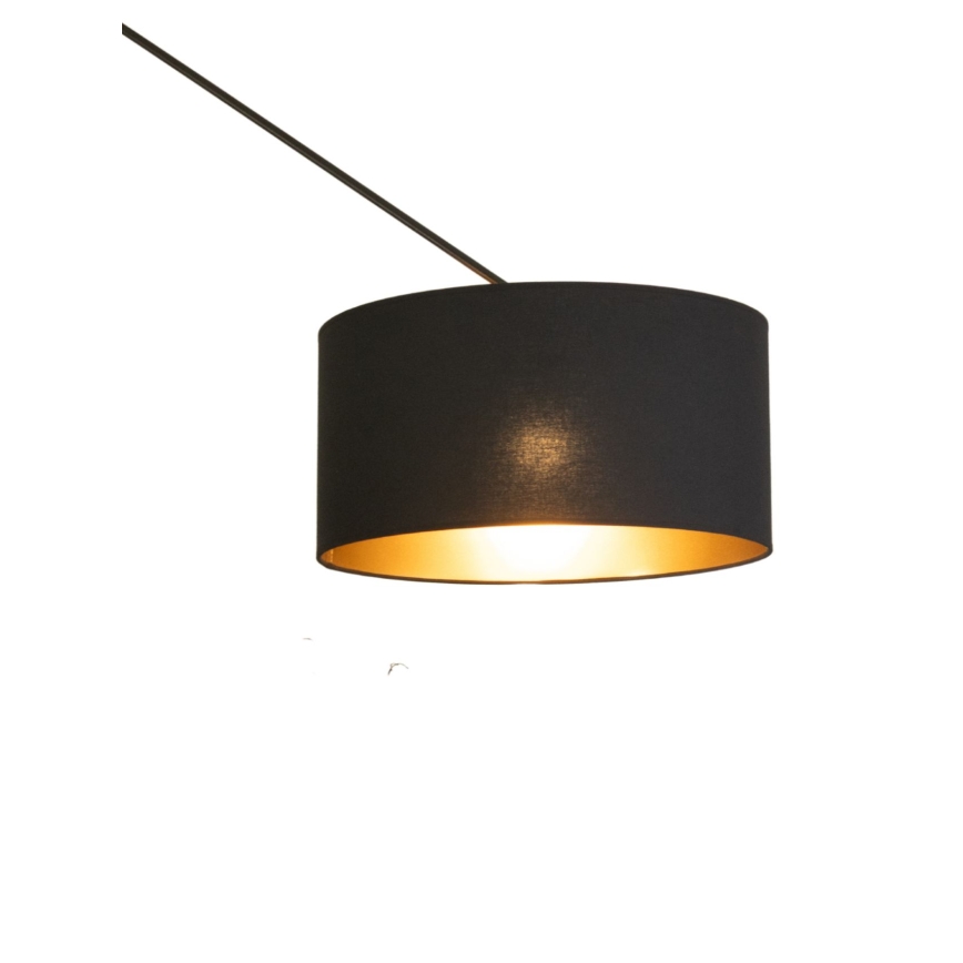 Lámpara colgante LED ajustable en varilla GORTA 1xE27/60W/230V negro/dorado