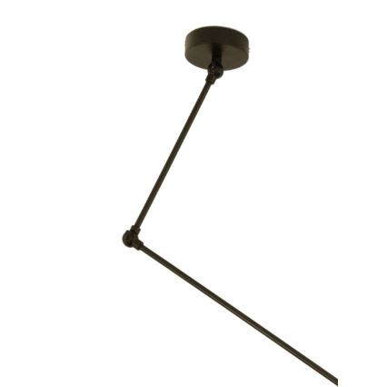 Lámpara colgante LED ajustable en varilla GORTA 1xE27/60W/230V negro/dorado